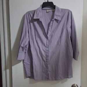 Riders by Lee Striped Button-down Top Size 2X